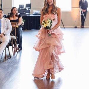 Elliatt Swallowtail Layered Maxi Dress in Tencel Voile